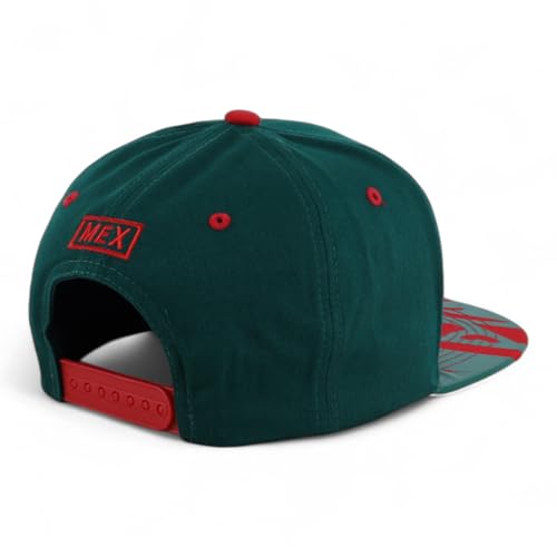 Image of Hecho En Mexico Eagle 3D Embroidered Flat Bill Snapback Cap