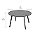 Meluvici Patio Coffee Table, Metal Steel Outdoor Round Table Weather Resistant Anti-Rust Outdoor Table(Black)