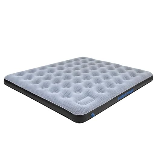 High Peak 40027 Cama Hinchable, Unisex, Gris/Azul/Negro, 200 x 185 x 20 cm