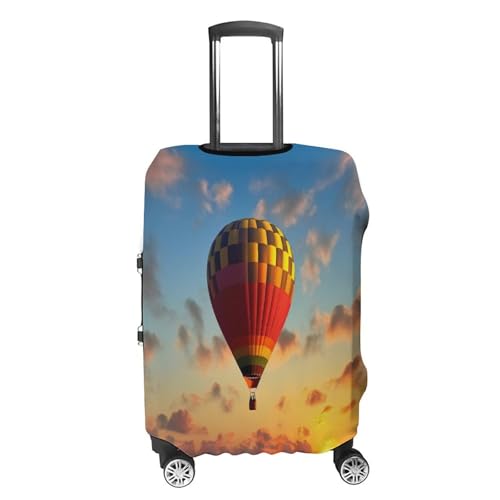 Housse de valise M montgolfière blanche en polyester élastique lavable - 4