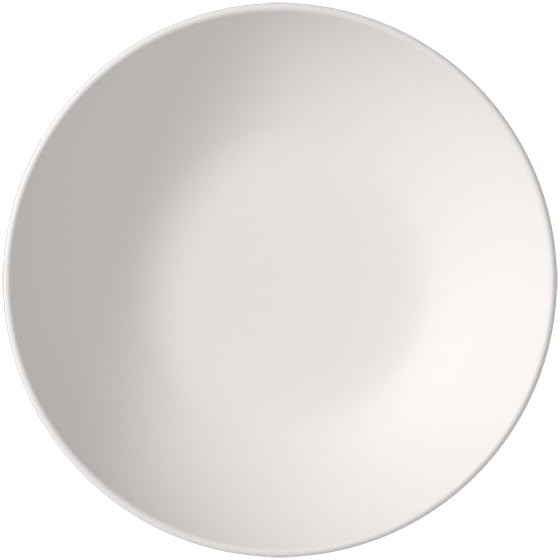 Villeroy & Boch Manufacture Rock Blanc Pasta Bowl, 9.5 in, Premium Porcelain, Made in Germany, Rich, Creamy White