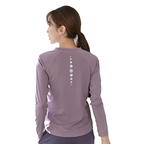 [Karsaer] ヨガウェア トップス 長袖tシャツ レディース スポーツ フィット ランニング ジム ピラティスウェア ホットヨガ 吸汗速乾 UVカット yoga A0058の画像