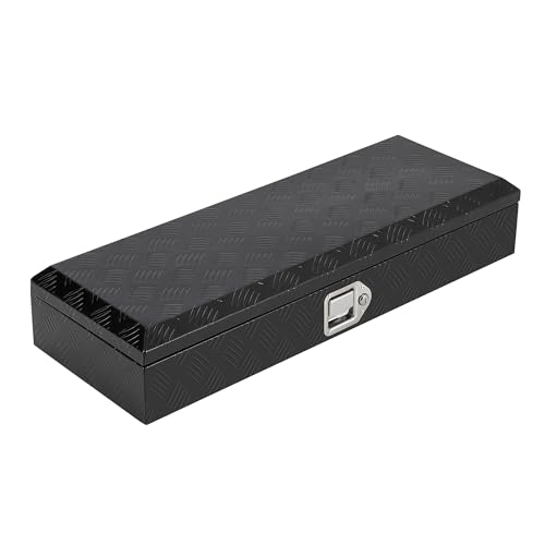 Garvee Aluminum Truck Bed Tool Box, 34.5 x 13 x 6.5 in Diamond Plate Tool Box Chest Box Pick Up Truck Bed RV Trailer Toolbox Storage with Side Handle and Lock Keys by Garvee - Used condition - US$111.96