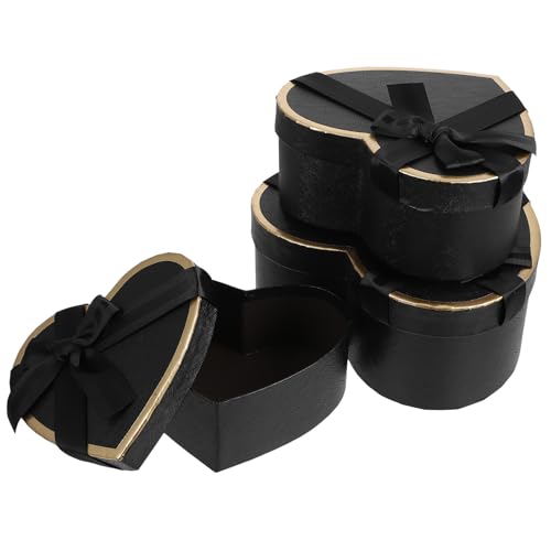 Toyvian Caja de Obsequio de Cartón en Forma de Corazón Negra...