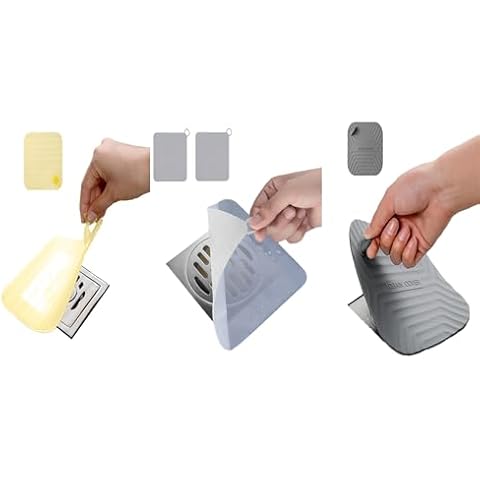 MAOYONG Silicone Floor and Tub Drain Cover, Anti-Odor Drain Plug for Bathroom and Kitchen 4-Pack Cover