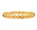 Natural Citrine Bracelet 7.5 inch Stretchy Gemstone Bracelet Chakra Gems Stones Healing Crystal Great Gifts (Unisex) GB8B-27