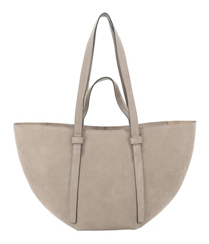 Sac à épaule ABRO en cuir suédé gris clair, le comble de l'élégance shopper italienne - 3