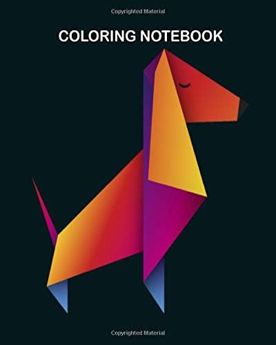 Coloring Book: dachshund colored origami 8 x 10 inches