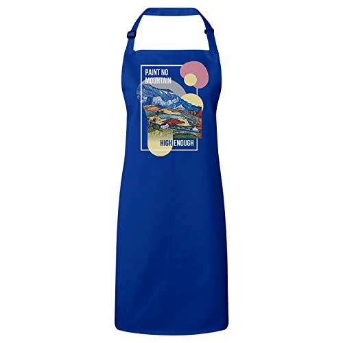 Tablier cuisine bleu motif Gauguin art chanson coton