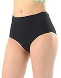 New Surfing Summer Fashion Water Sports Beach Swimwear Bikini Bottom for Women High Waisted Swimsuit Briefs (M, S0410/Black)