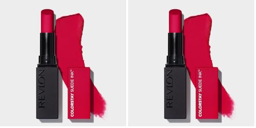 Image of REVLON ColorStay Suede INK Lipstick, Waterproof, Longwear, Transfer proof, Antioxidant-rich Vitamin E, With Vegan Formula made without parabens, First Class - 018 (Pack of 2)