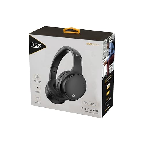 i2GO, Headphone Bass 550 ANC Cancelamento de Ruído e 33h de bateria