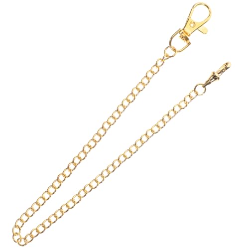 AOKWAWALIY Pocket Watch Chain Watch Chain Link Silver Pocket Watch Wallet Chain for Men Camisole Vintage Pocket Watch Pants Chain for Men Mens Fr Jeans Tank Top Golden Metal