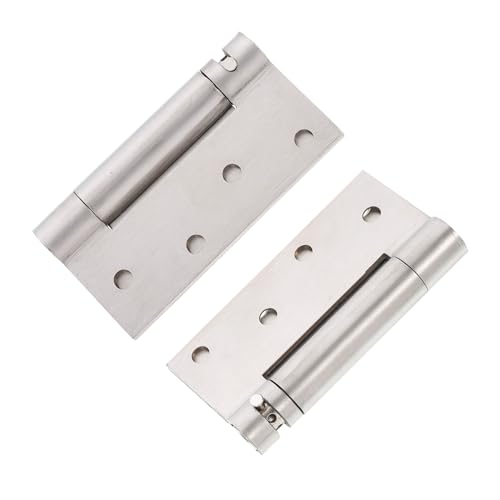 LIFKOME 2個 ステンレス鋼可能セルフクロージングドアヒンジ 両開き対応 耐錆性強く多用途 扉対応 内外兼用
