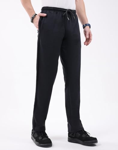 Image of Monte Carlo Men's Regular Fit Solid Track Pants | Drawstring Closure | Side Pocket Sports Lower | Comfortable & Stylish Lower for Men's