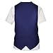 renvena Mens 3D Printed Vest & Tie Tuxedo T Shirt Round Neck Short Sleeve Tux Shirt Blue 4X-Large