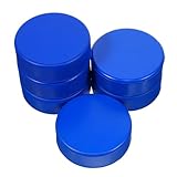 INOOMP 6pcs Blue Pu Foam Ice Hockey Pucks 3-inch Soft Training Sports Puck Set for Indoor and Outdoor