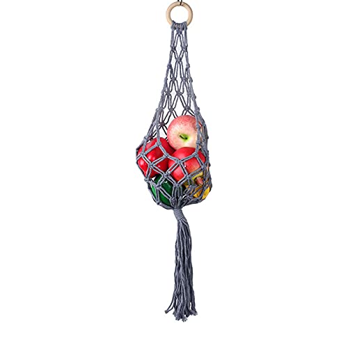 ZS ZHISHANG Macrame Hanging Fruit Basket for