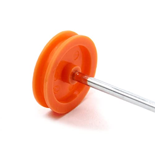Alextend ORANGEPULLEYS 50Pcs 2Mm Hole Belt Pulley Orange Plastic Transmission Pulley For Diy Rc Toy Car Accessories thumb #3