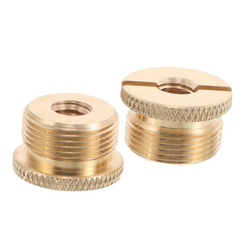 FUNOMOCYA 2Pcs Microphone Stand Adapter Female to Copper Screw Thread for Stable Mounting and High Fidelity Recording Compatible with Various Microphone Stands
