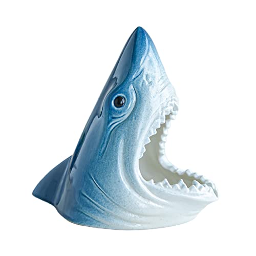 Toyvian サメの隠れ家 魚 水槽の装飾 水族館 水槽の隠れ家 卓上飾り 水槽造