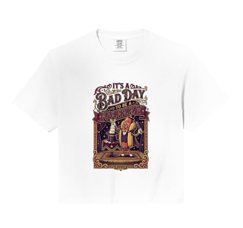 It's A Bad Day to Be A Glizzy Hotdog Magic Funny Wiener Comfort Colors Crop Top