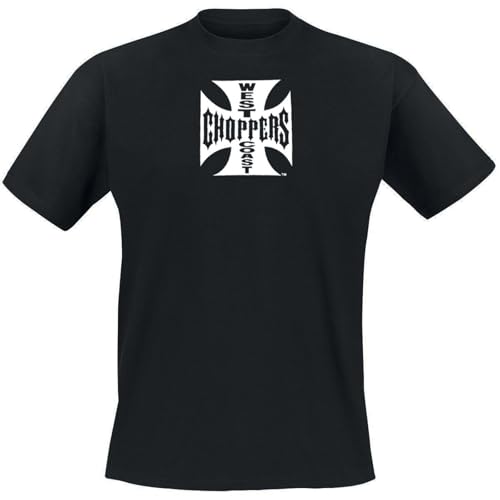 West Coast Choppers T-Shirt, Man，Shirts，Black, Iron Cross Logo