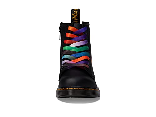 Image of Dr. Martens Kid's Collection 1460 Lace Up Fashion Boot (Little Kid /Big Kid) - Boots for Kids - Rubber Outsole for Pride Patches Print Hydro 13 UK (US 1 Little Kid) M