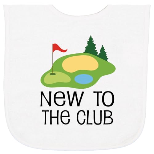 inktastic Baby Golfing New To the Club Baby Terry Cloth Bib
