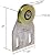 CRL Sliding Screen Door Top Hung Steel Roller 1-1/2" Wide for Fullview Doors