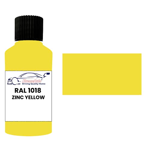 Xtremeauto RAL 1018 Zinc yellow GLOSS TOUCH UP PAINT BRUSH REPAIR SCRATCH UPVC PVC METAL WOOD