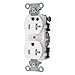 Receptacle,White,125VAC,Tamper Resistant