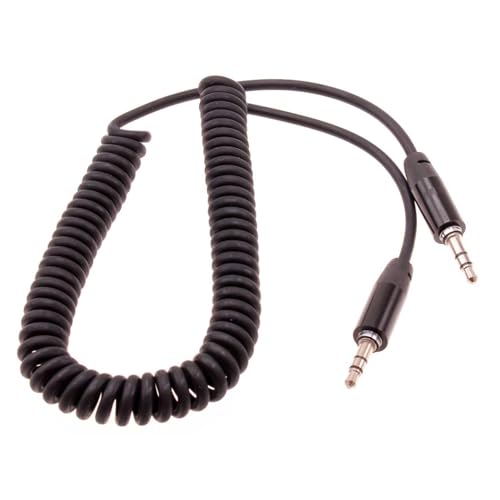 Cable auxiliar 3.5mm enrollado para automóvil miniatura 1