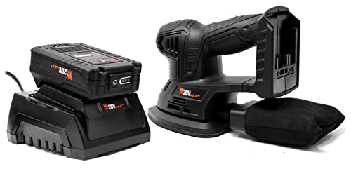 Wen Cordless Palm Sander With 20V Max 2.0 Ah Lithium-Ion Battery And Charger (20401) Black #TOP7