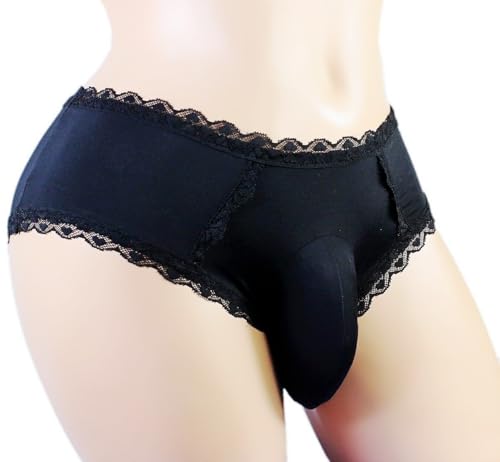 aishani Sissy Pouch Panties Men's Hipster Lace Bikini Briefs Lingerie Underwear