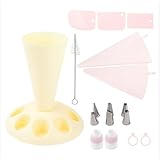 JUSKAQZYI boquillas Manga Juego de 18 boquillas for Manga pastelera, Herramienta for Decorar Tartas, Cupcakes, Galletas y Mucho más. Acero(Geel,A)