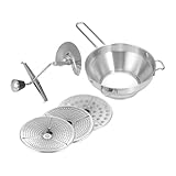 Alipis Schiacciapatate in Acciaio Multipurpose Manuale per Purè di Patate e di Frutta e Impugnatura Confortevole e Robusta per Cucina Domestica e Professionale immagine