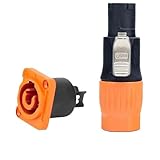 Orangefarbener 3-poliger 20 A IP65 wasserdichter Luftfahrt-Netzstecker und Steckdose for Bühnenbeleuchtung und Display(One Set,20PCS)