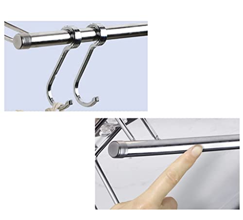 Soporte para toallero multifuncional de pared con barra doble B 60cm 5