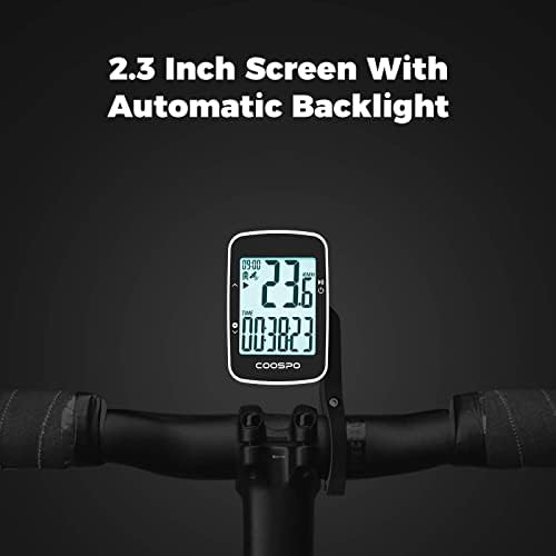 COOSPO BC26 GPS Bike Computer Bluetooth 5.0 Wireless Cycling Computer Waterproof GPS Speedometer 2.3 Inch Screen with Auto Backlight
