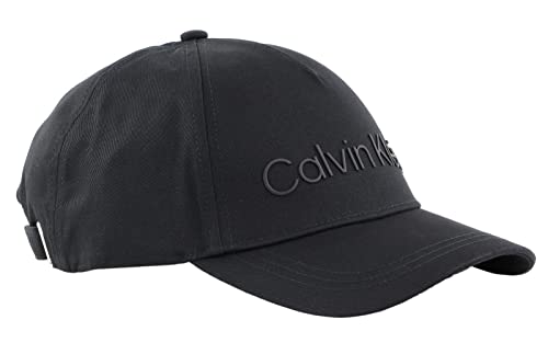 TAPPO BB CON LOGO TECNICO Calvin Klein Technical Logo BB cap Cappellino da Baseball, Nero (CK Black), One Size Uomo