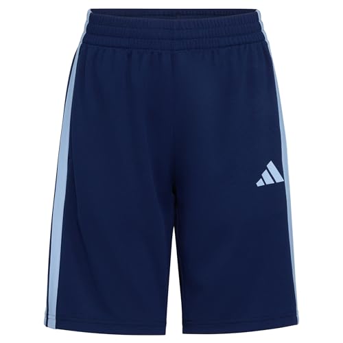 Short adidas Essentials 3 bandes garçon en coton noir taille élastique