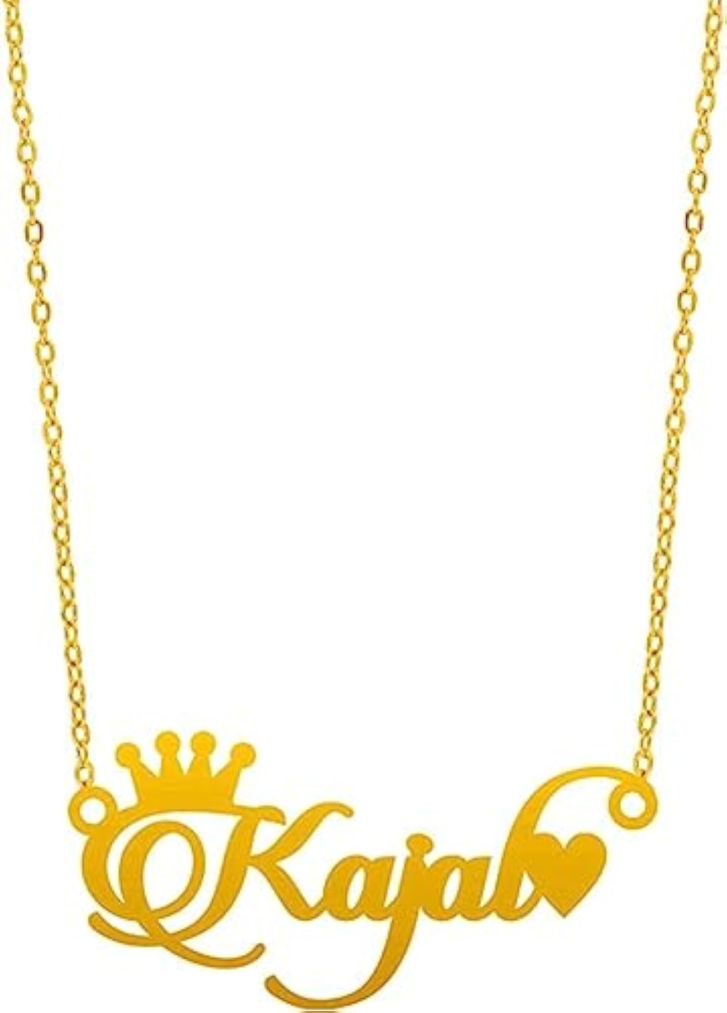Customized Crown Style Personalised Pendant Necklace, Unisex Gift