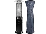 Traedgard® Gas Heizstrahler California Black | 180 cm | Heizpilz mit 9,5 kW...