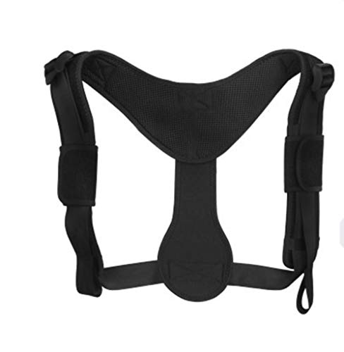 Correia de correção esportiva, correção de postura, suspensórios (Borda preta preta, L)