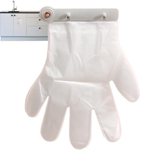 Genérico Soporte Para Guantes De Pared - Organizador De Manoplas Para Cocina | Dispensador Compacto Con Clips Y 100 Guantes Para Peluquería, Catering Y Lavado De Autos