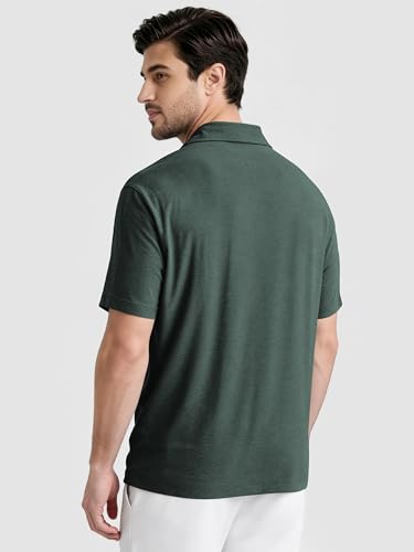 Camiseta polo para hombre ODODOS de rendimiento odSTRATUM Tech, manga corta, ultrablanda, con tecnología de absorción de humedad y protección UV UPF 50+ miniatura 4
