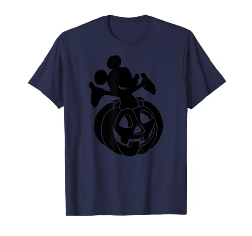 T-shirt Mickey Halloween Citrouille Homme Taille L Gris Foncé pour Octobre