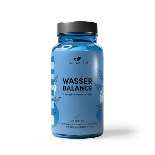 Steiger Naturals Wasser Balance mit Brennnessel Löwenzahn Rosskastanie Rutin Magnesium & Vitamin B6 60 vegane Kapseln