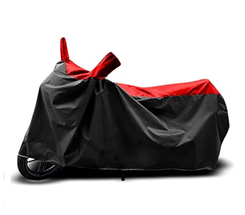 Image of TVS Raider 125 New BS6 Bike Cover with Water-Resistant and Dust-Proof Premium Polyester Fabric (RED Stripe)